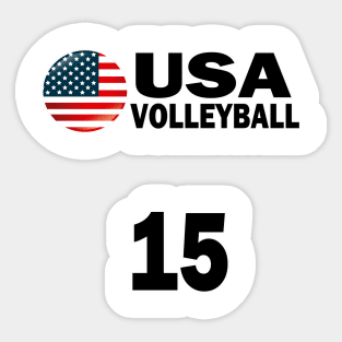 USA Volleyball #15 T-shirt Design Sticker